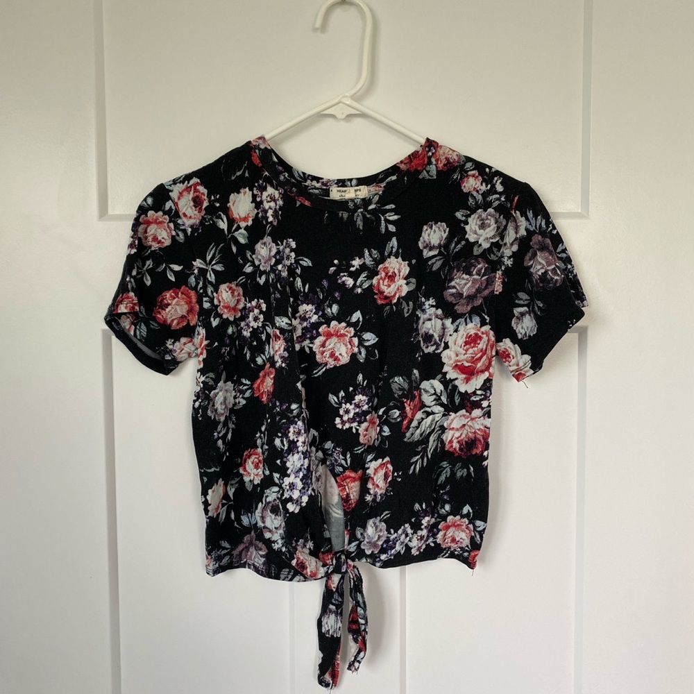 Floral Tie-Front Top